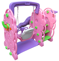 170*174*120cm aire de jeux intérieure sport jouet Style éléphant balançoire et toboggan en plastique avec matériau PE
