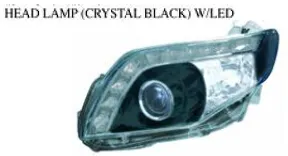 עבור טויוטה קורולה AXIO/שחקן שדה 06 '-08' אוטומטי רכב ראש מנורת ראש אור (קריסטל שחור W/LED)