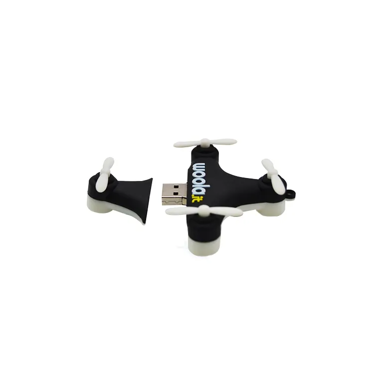 UAVs Hadiah Khusus Bentuk 8G 16G 32G Dapat Berbicara Drone 30D Pvc Kartun USB Drive Dapat Melakukan Desain Khusus