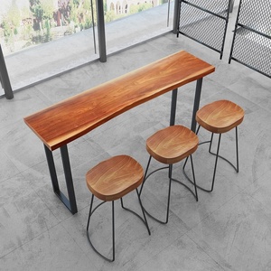 Sedia Alta da Cucina Unica di Alta Qualità con <span class=keywords><strong>Gambe</strong></span> in Metallo e Piano in <span class=keywords><strong>Legno</strong></span> per Tavolo da Bar - Product Image 5