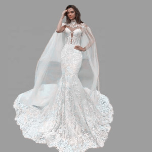 <span class=keywords><strong>Abiti</strong></span> <span class=keywords><strong>da</strong></span> <span class=keywords><strong>Sposa</strong></span> Moderni Africani Stile Sirena <span class=keywords><strong>con</strong></span> <span class=keywords><strong>Velo</strong></span> Staccabile, Applicazioni in Pizzo, Vestito <span class=keywords><strong>da</strong></span> <span class=keywords><strong>Sposa</strong></span>, Vestido De Novia - Product Image 4