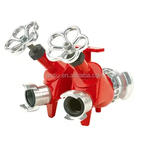 Fire Fighting 3 Ways Fire Water Divider 4 ways fire hydrant landing water dividers
