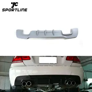 FRP E92 Belakang Lip Spoiler Quad Pipa Knalpot Dual Outlet untuk BMW E92 335i E93 M Tech Bumper