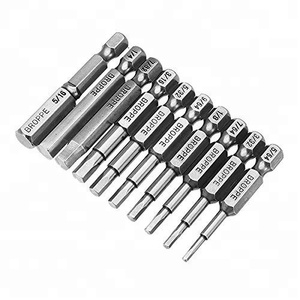 ชุดดอกไขควงหัวหกเหลี่ยม SAE 5/<span class=keywords><strong>64</strong></span>-5/16 นิ้ว 10 ชิ้น พร้อมด้ามจับหกเหลี่ยมขนาด 1/4 นิ้ว แบบแม่เหล็ก - Product Image 3