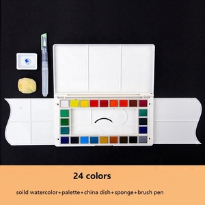 Ensemble de peinture à l'<span class=keywords><strong>aquarelle</strong></span> solide Maries 18/24/36 couleurs Transparente pour le dessin sur toile - Product Image 4