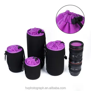 Low Price Customized Logo Soft Neoprene Camera Lens Pouch for DSLR