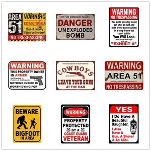 Grosir Tanda Plakat Logam Tanda Peringatan Kustom Dekorasi Logam Vintage Retro Tanda Timah Logam Baru - Product Image 2