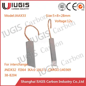 JAAX33 JNDX32 38-8204 cepillo de carbono para denso auto alternador piezas