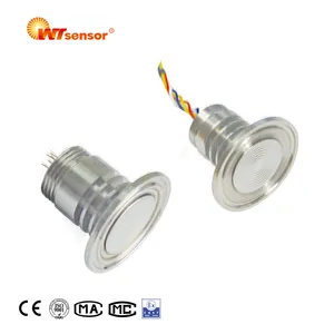 Flush Pressure Sensor WTsensor Flush Diaphragm Pressure Sensor Membrane Sensor Milk Beverage Beer Pressure Transmitter