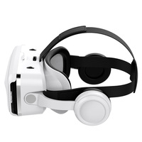 Lunettes de réalité virtuelle 3D VR Shinecon avec écouteurs, casque VR HD avec microphone pour regarder des vidéos en réalité virtuelle