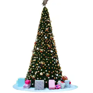 销售20英尺30英尺40英尺50英尺巨型户外照明人造圣诞树