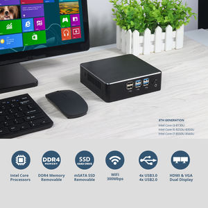 Mini PC XCY 8e génération Core <span class=keywords><strong>I5</strong></span> <span class=keywords><strong>8250U</strong></span> <span class=keywords><strong>8350U</strong></span> DDR4 Gigabit Ethernet 300M WiFi 8xUSB VGA 4K HTPC NUC - Product Image 4