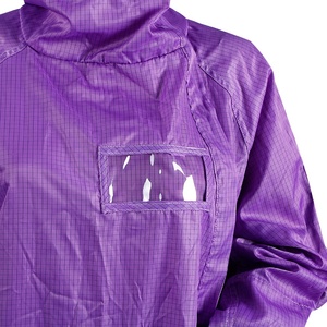 <span class=keywords><strong>autoclave</strong></span> Sala electrónica esd rejilla blanca ropa de protección antiestática mono con capucha bata de laboratorio traje - Product Image 6