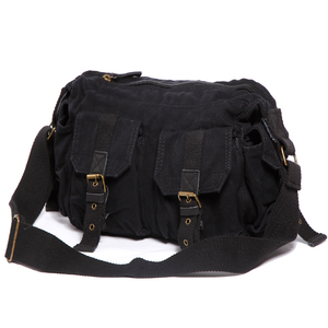 Bolso <span class=keywords><strong>Bandolera</strong></span> <span class=keywords><strong>Vintage</strong></span> para <span class=keywords><strong>Hombre</strong></span> T2353, 100% Lona de Algodón con Detalles en Cuero Genuino, Envío Directo - Product Image 4