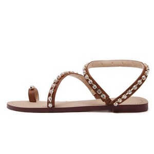 Diseños Zapatos de verano para <span class=keywords><strong>mujer</strong></span> <span class=keywords><strong>Sandalias</strong></span> <span class=keywords><strong>planas</strong></span> Hermosas <span class=keywords><strong>Sandalias</strong></span> <span class=keywords><strong>planas</strong></span> <span class=keywords><strong>brillantes</strong></span> con diamantes de imitación para niñas - Product Image 2