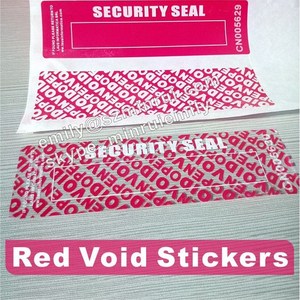Tùy Chỉnh Không Chấp Nhận Mở Void <span class=keywords><strong>Red</strong></span> Bảo Hành Void <span class=keywords><strong>Sticker</strong></span> Chỉ Cho Một Lần Sử Dụng An Ninh Con Dấu Dán Với Số Serial Trắng - Product Image 2