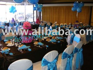 ปลอกหุ้มเก้าอี้งานแต่งงานโลหะอย่างดี ทนทาน พร้อมสายคาดตกแต่ง สำหรับงานเลี้ยงสมัยใหม่ - Product Image 3