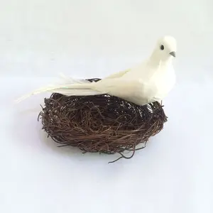 क्रिसमस की सजावट, शादी और घर की सजावट के लिए कृत्रिम पक्षी सजावटी कबूतर पक्षी