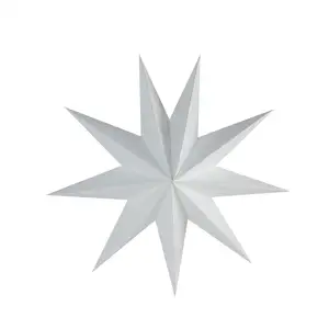Pemasok Pesta Grosir 30Cm Papan Kertas Bintang Lentera Kertas Kerajinan Putih untuk Dekorasi Pesta Lainnya