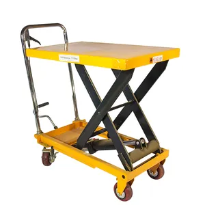 China 300kg mini manual mobile folded hydraulic platform scissor lift table