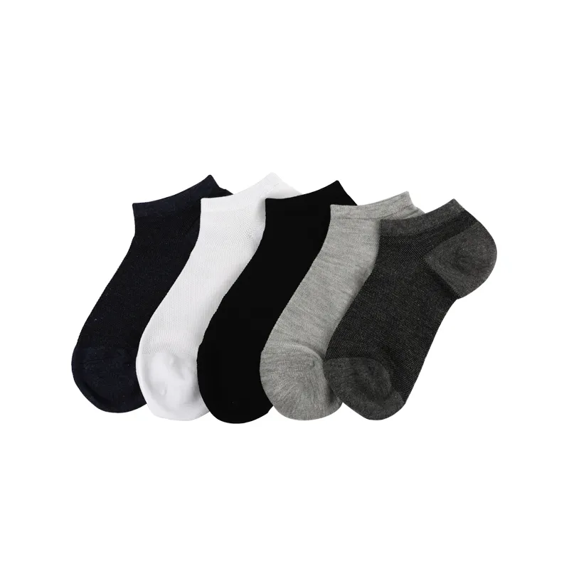 Thin wholesale high quality low cut silk rayon mesh ankle socks men