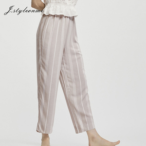 Moda de las <span class=keywords><strong>mujeres</strong></span> de encargo arena rayas pantalones de dormir - Product Image 3