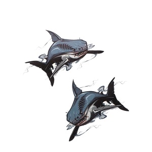Decoration Promotional Custom Shark Pattern Window Cartoon Car Window Sticker