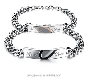 Cross-border Special Offer Popular Trinket Lovers Titanium Steel Letter Bracelet Charm Smart Bracelet