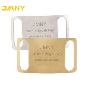 China Hersteller Blank Messing Metall Hunde halsband I.D. Namensschild mit Nieten - Product Image 5