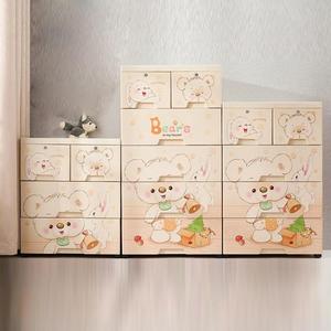 Nuovo arrivo panda modello 5 strati di plastica bambino <span class=keywords><strong>armadio</strong></span> giocattolo <span class=keywords><strong>armadio</strong></span> grande cassetto per camera da letto - Product Image 2