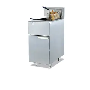 Fritadeira de batata de aço inoxidável 30l/tanque, fritadeira a gás de batatas fritadeiras elétricas