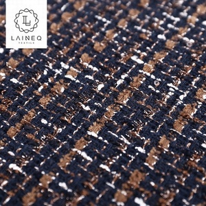 Trung Đông Phong Cách Đen Acrylic Nylon Boucle Blend Tweed Slub Coat Vải - Product Image 4