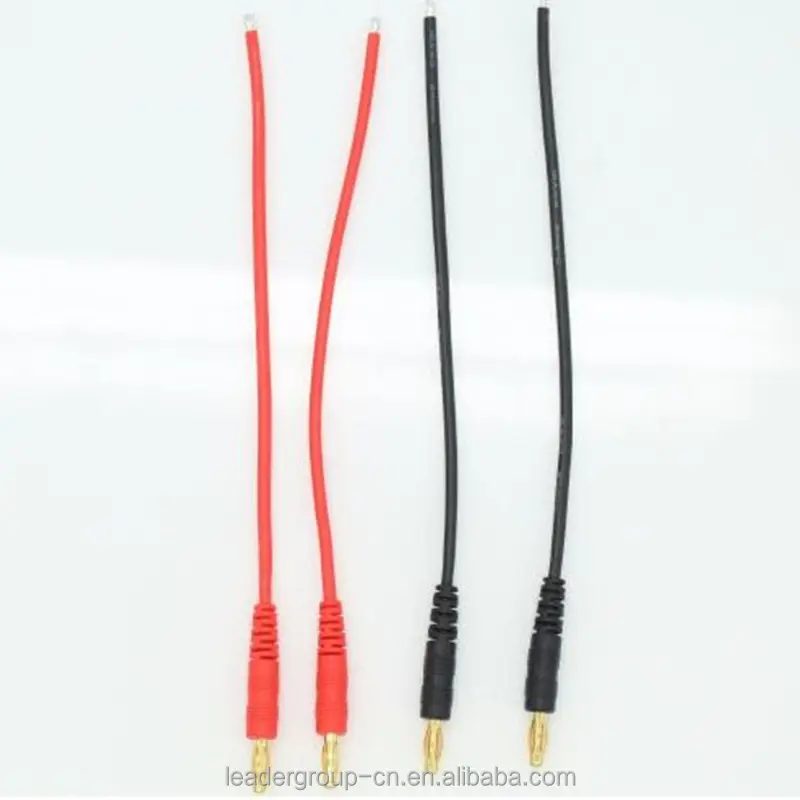 200 Pairs/lot 4mm banana plug cable adapter 16AWG Soft Silicone Wire Switch Cable Connector 150mm