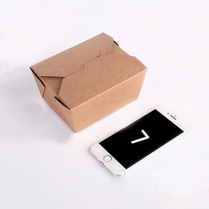 Desechables al por mayor caja de papel marrón de cartón <span class=keywords><strong>Pasta</strong></span> llevar de embalaje de alimentos - Product Image 2