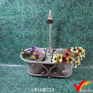 gris rustique pot de fleur jardin - Product Image 1
