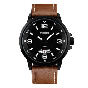 OEM <span class=keywords><strong>SKEMI</strong></span> 9115 남성용 시계 럭셔리 3ATM 방수 시계, 캘린더, 가죽 밴드, 쿼츠 무브먼트, 스포츠 손목시계 - Product Image 1