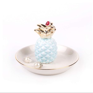 Ceramic Pineapple <strong>Ring</strong> Holder Ananas Jewelry Dish Decor Jewelry Tray Pineapple Ceramic Jewelry <strong>Plate</strong> - Product Image 4