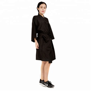 <span class=keywords><strong>Bata</strong></span> de Barbería, Kimono de Poliéster <span class=keywords><strong>para</strong></span> Salón de Belleza, <span class=keywords><strong>Bata</strong></span> de Peluquería con Correa en la Cintura - Product Image 3