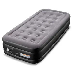 Blow Up Mattress Twin Air Mattress Guest Durable Inflatable Airbed Blow Up Elevated Raised Air Bed With Built-in Electric Air Pump