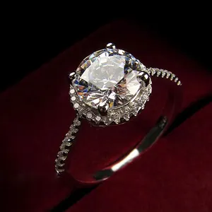 YWMT Groothandel 18 k Platinum Plating Zirkoon Diamond Trouwring