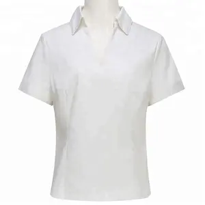 เสื้อทำงาน sarees ออนไลน์ Suppliers-Fashion White Lady Office Wear Blouse Unique Ladies Working Shirt From China Supplier