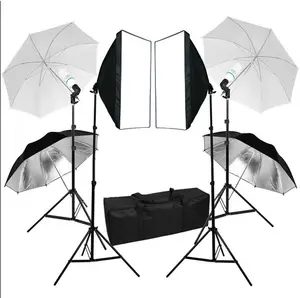 Studio umbrella Shooting for Studio lighting kit B/W/G muslin backdrops photo shoot backdrop