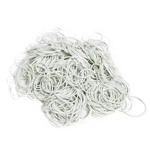Gelang karet putih elastis kualitas pabrik Tiongkok cocok untuk rambut