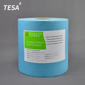 71001 tek kullanımlık dokunmamış mendil arabalar mavi temiz oda kağıt Jumbo rulo endüstriyel temizlik bezi rulo