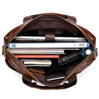 Niucunzh maleta de couro legítimo masculina, bolsa masculina de couro legítimo com logo customizado para uso no escritório, notebook 8523