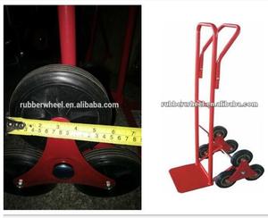 छह पहिया सीढ़ी चढ़ना ट्राली स्टील एल्यूमिनियम फ्रेम हाथ ट्रक - Product Image 3