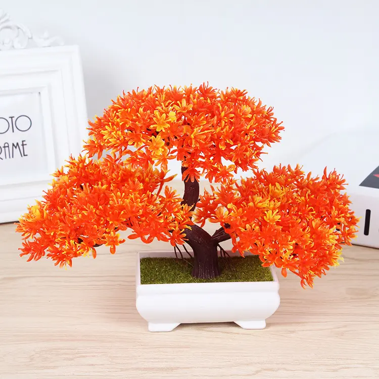 Arbre de bonsaï artificiel, plante avec vase, pin artificiel, nouveauté