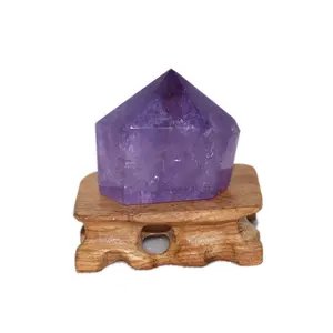 Natural single-pointed Amethyst column for Decoration quartz