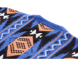 Custom Jacquard Knitted <strong>Couple</strong> Ugly Winter <strong>Christmas</strong> Argyle Pattern Family O-neck Long Sleeve Woman Pullover Sweater <strong>Jumper</strong> - Product Image 6