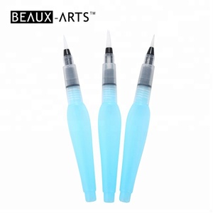 Stylo à <span class=keywords><strong>encre</strong></span> avec manche en plastique bleu, pour peinture artistique, brosse <span class=keywords><strong>rechargeable</strong></span> à eau - Product Image 6